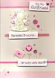 Valentine Girl-Boyfriend Open Card-