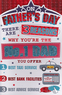 Fathers Day Dad Father Card-