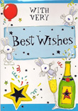 Best Wishes Open Card-