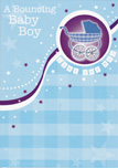 Birth Of Baby Boy Open Card-