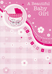 birth of baby girl card 1932